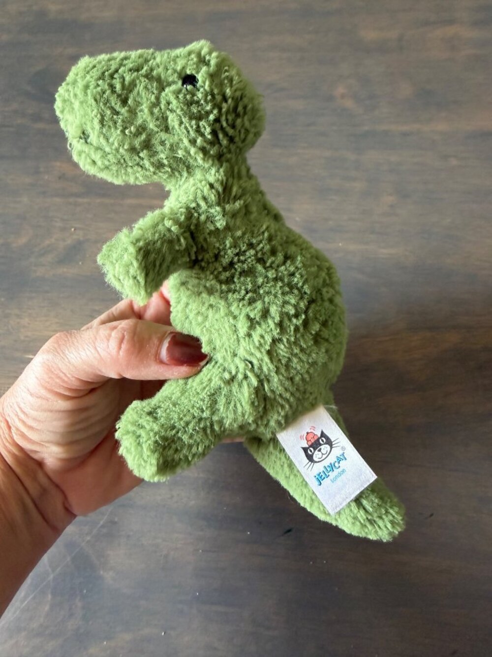 Jellycat Fossily T Rex Dinosaur Mini Pocket Pal 6" Push Toy Stuffed Animal Retir
